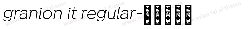 granion it regular字体转换